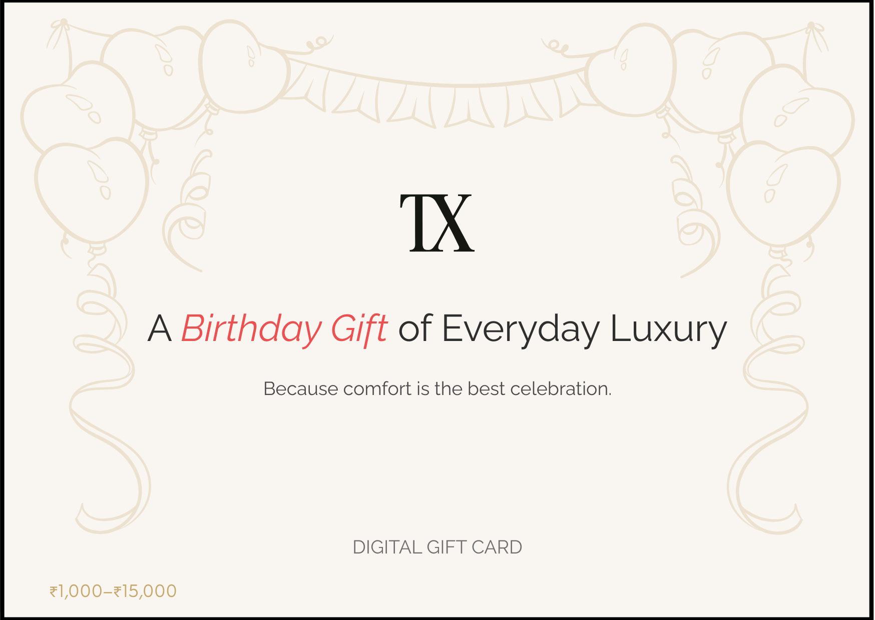 Texaura Birthday Gift Card