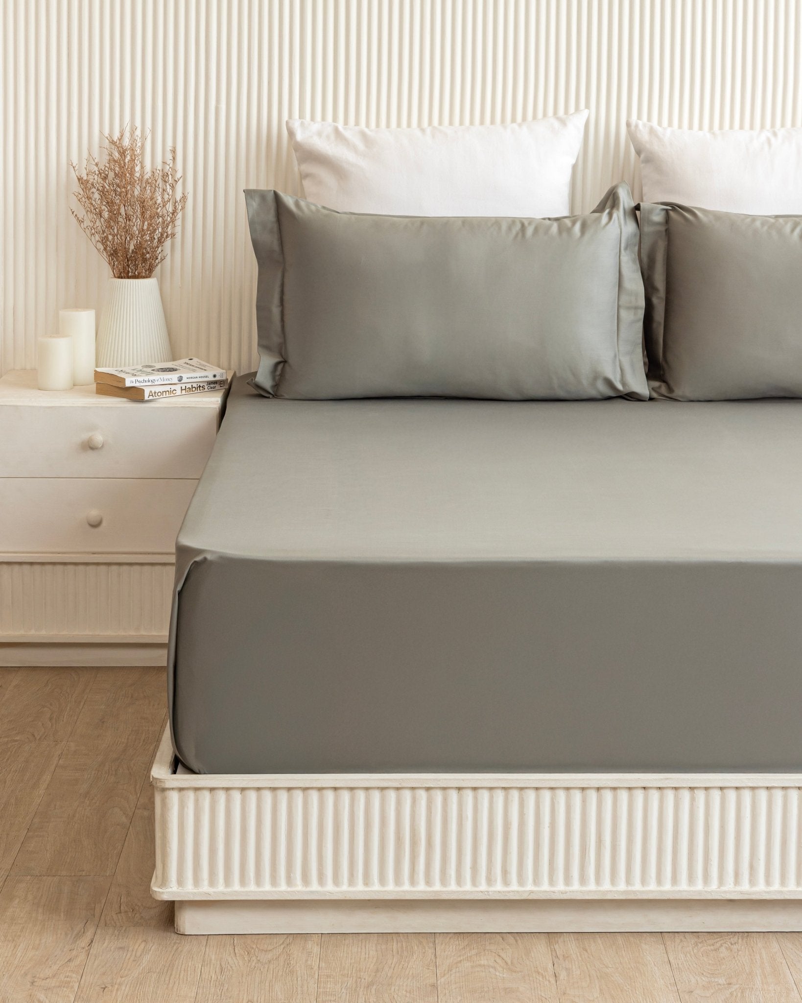 Quintessential Flat Sheet Pebble Green - Texaura