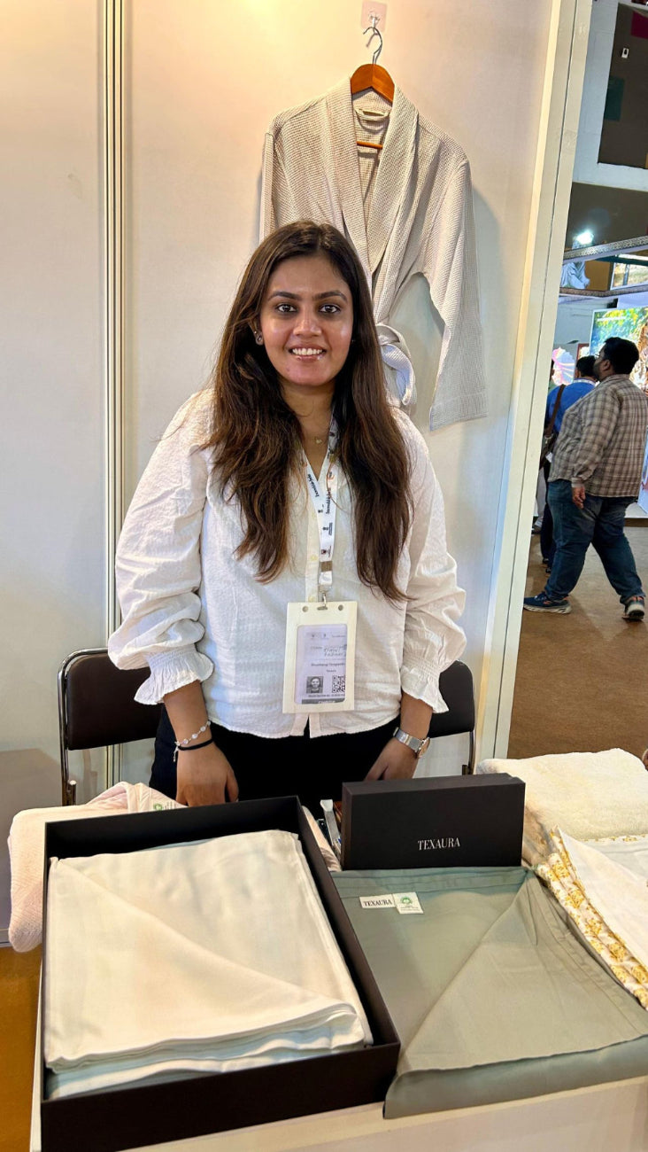 Texaura Founder at stall at India’s leading travel trade show