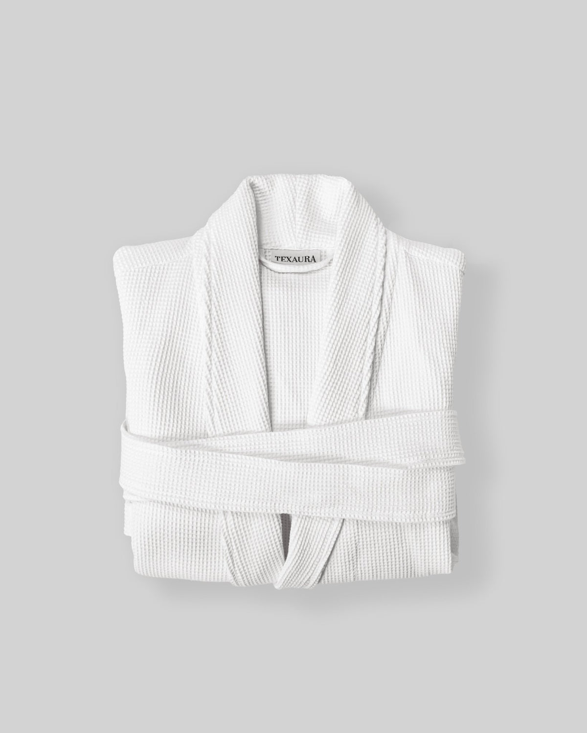 Waffle Weave Organic Cotton Bathrobe - White | Luxury Bath Linen