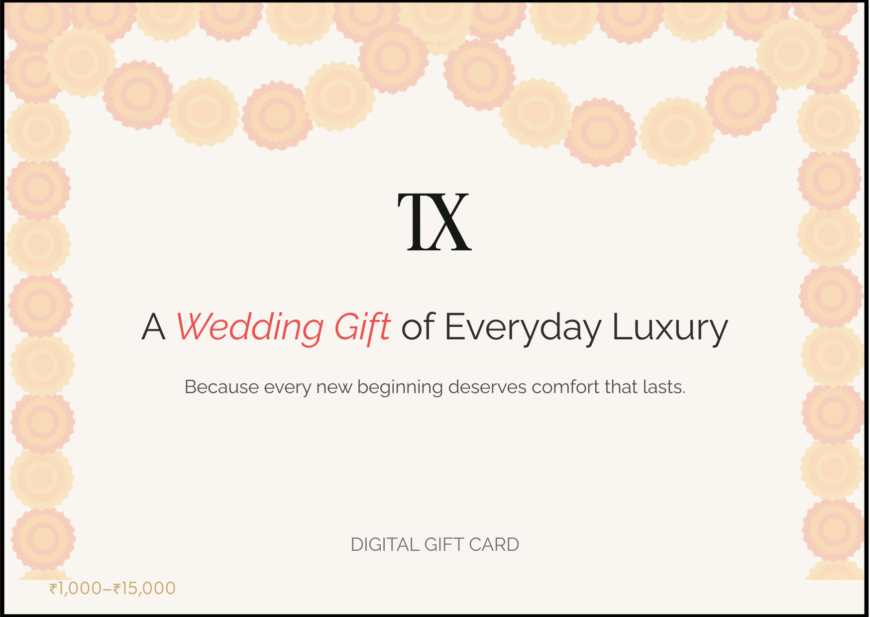Texaura Wedding Gift Card
