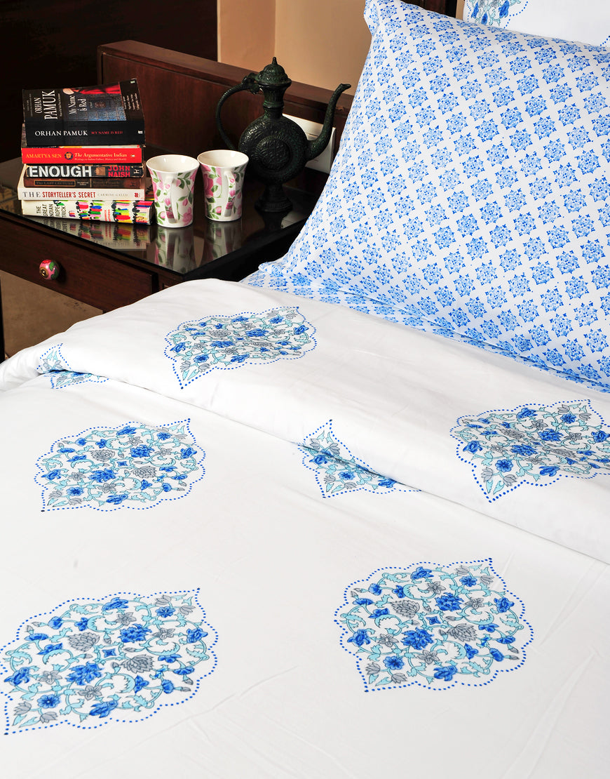 Azure Buta Duvet Cover Set – The Jaipur Collection - Texaura