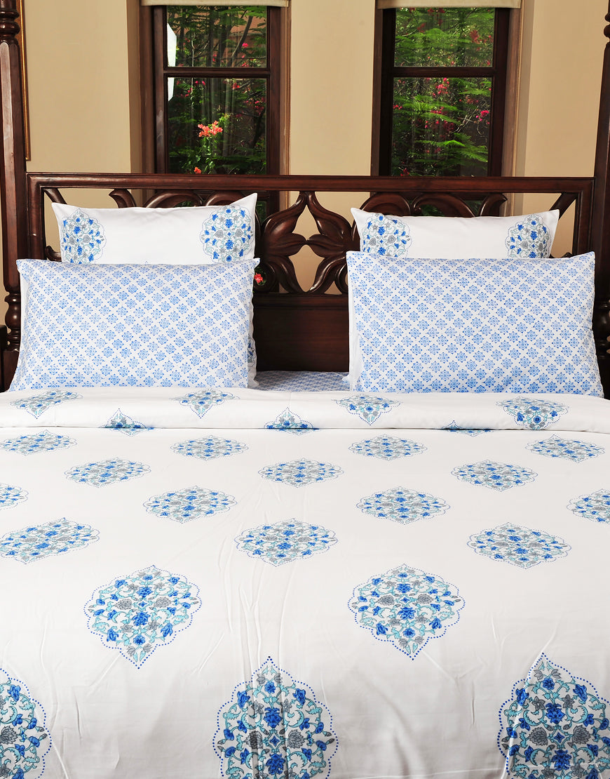 Azure Buta Duvet Cover Set – The Jaipur Collection - Texaura