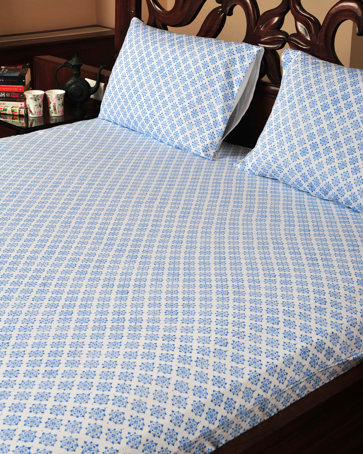 Neel Jaal Sheet Set - The Jaipur Collection - Texaura